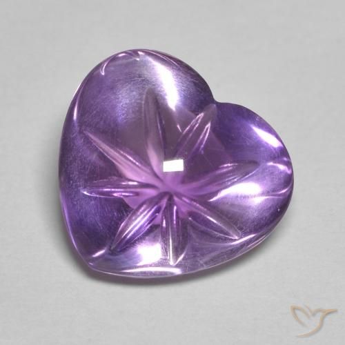 3.70克拉天然紫水晶，心形，透明