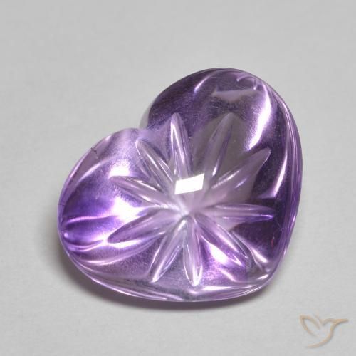 5.94克拉天然紫水晶，心形，透明