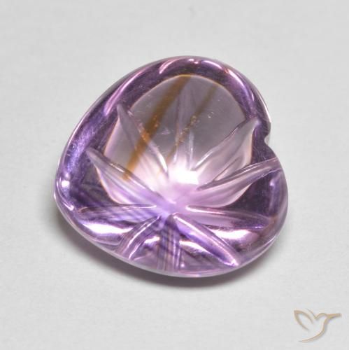 6.90克拉天然紫水晶，心形，透明