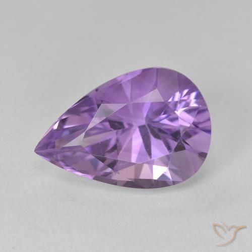 4.86克拉天然紫水晶，梨形，VVS