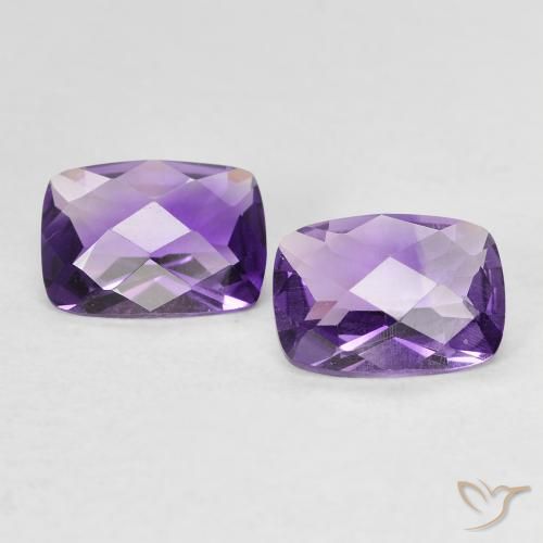 1.46ctw 天然 中紫 紫水晶, 软垫, VVS-VS
