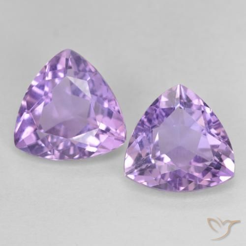 5.31ctw 天然 浅紫罗兰色 紫水晶, 胖三角形, VVS-VS