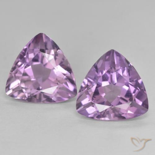 5.47ctw 天然 粉紫罗兰色 紫水晶, 胖三角形, VVS-VS