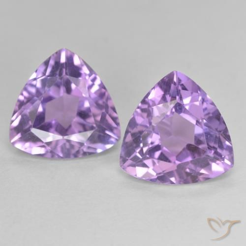 5.73ctw 天然 中紫 紫水晶, 胖三角形, VVS-VS