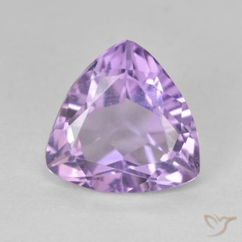 2.87ct 天然 粉紫罗兰色 紫水晶, 胖三角形, VVS-VS