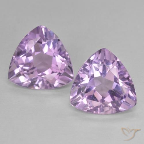 5.78ctw 天然 中粉紫 紫水晶, 胖三角形, VVS-VS