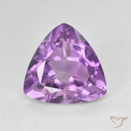 2.92ct 天然 粉紫罗兰色 紫水晶, 胖三角形, VVS-VS