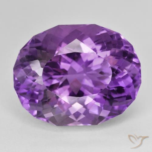 30.35ct 天然 紫色紫罗兰色 紫水晶, 椭圆形, VVS