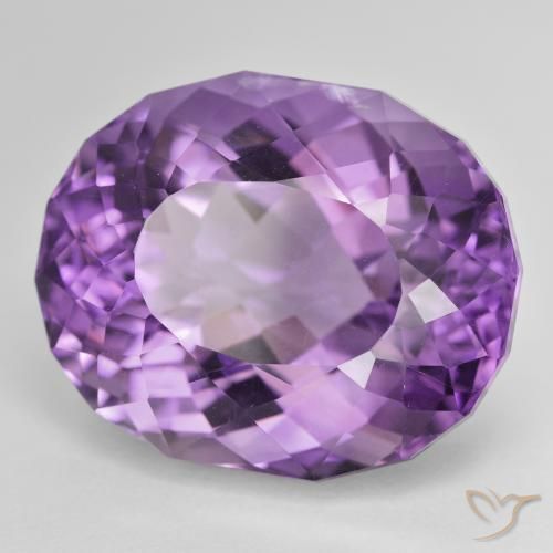 37.96克拉天然紫水晶，椭圆形，VVS-VS