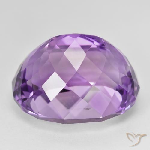 37.96克拉天然紫水晶，椭圆形，VVS-VS
