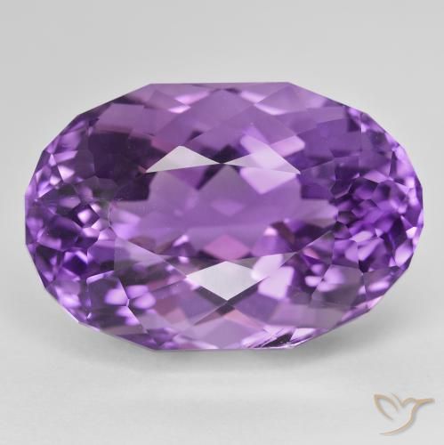31.99ct 天然 强烈的紫罗兰色 紫水晶, 椭圆形, VVS-VS