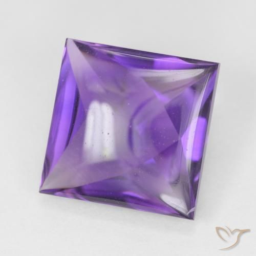 4.10克拉天然紫水晶，正方形，透明