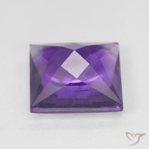 4.10克拉天然紫水晶，正方形，透明