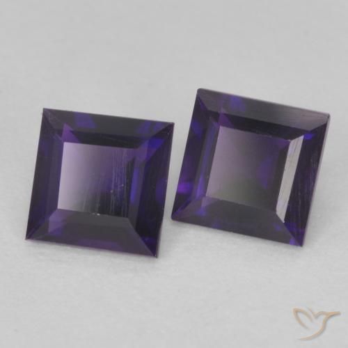 0.86克拉天然紫水晶，正方形，VS