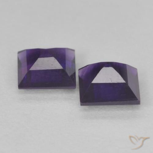 0.86克拉天然紫水晶，正方形，VS