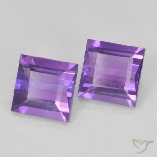0.85克拉天然紫水晶，正方形，VS