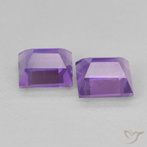 0.85克拉天然紫水晶，正方形，VS