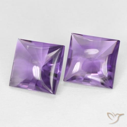 4.38克拉天然紫水晶，正方形，透明
