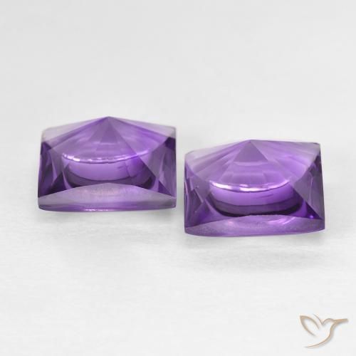 4.38克拉天然紫水晶，正方形，透明