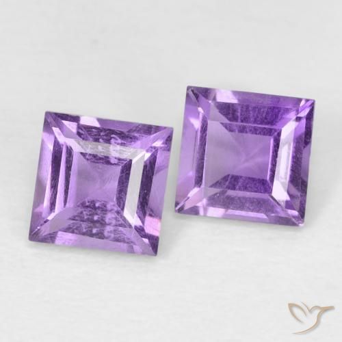 0.87克拉天然紫水晶，正方形，VVS-VS
