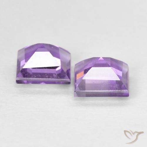 0.87克拉天然紫水晶，正方形，VVS-VS
