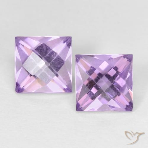 2.48ctw 天然 粉紫罗兰色 紫水晶, 正方形, VVS-VS