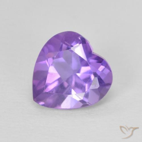 0.72ct 天然 中紫 紫水晶, 心形, VS