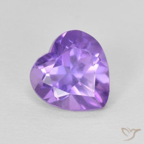 0.72克拉天然紫水晶，心形，VS