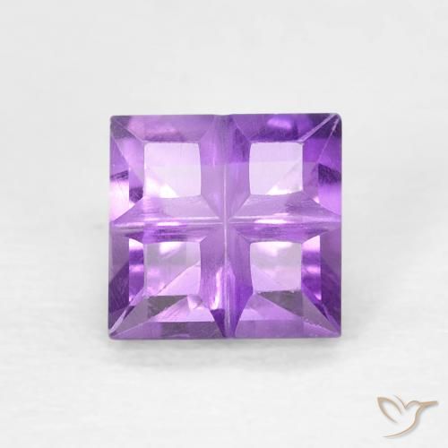 0.55克拉天然紫水晶，正方形，VVS-VS