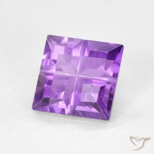 0.55克拉天然紫水晶，正方形，VVS-VS