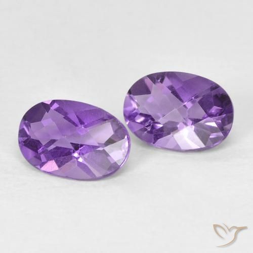 0.86克拉天然紫水晶，椭圆形，VVS