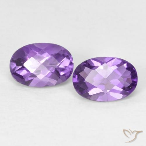 0.86克拉天然紫水晶，椭圆形，VVS