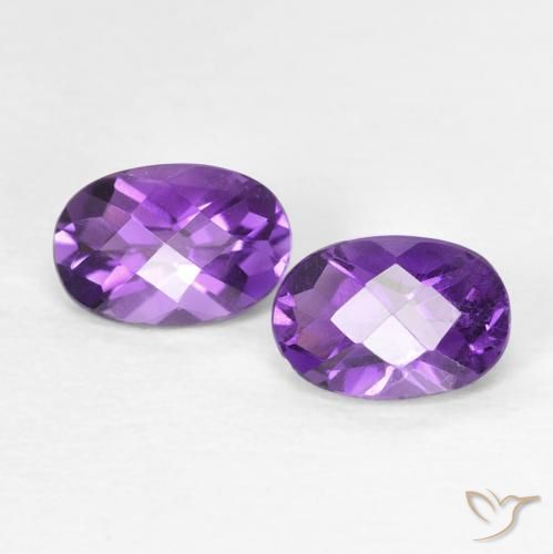 0.87ctw 天然 Medium Dark-Violet 紫水晶, 椭圆形, VVS-VS