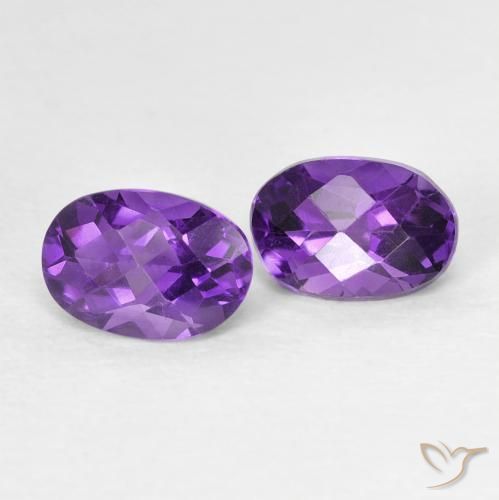 0.91ctw 天然 深紫罗兰色 紫水晶, 椭圆形, VVS-VS