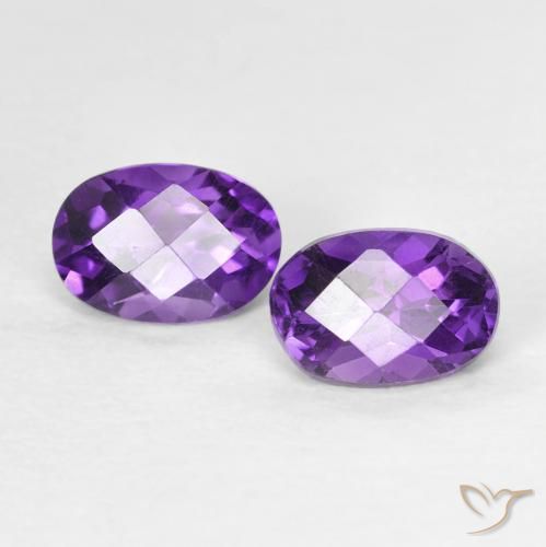 0.91克拉天然紫水晶，椭圆形，VVS-VS