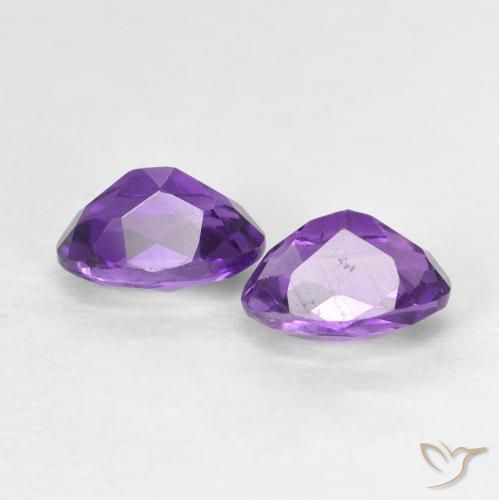 0.91克拉天然紫水晶，椭圆形，VVS-VS