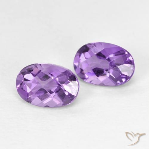 0.91克拉天然紫水晶，椭圆形，VVS-VS