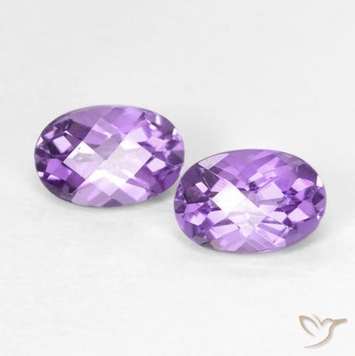 0.91克拉天然紫水晶，椭圆形，VVS-VS
