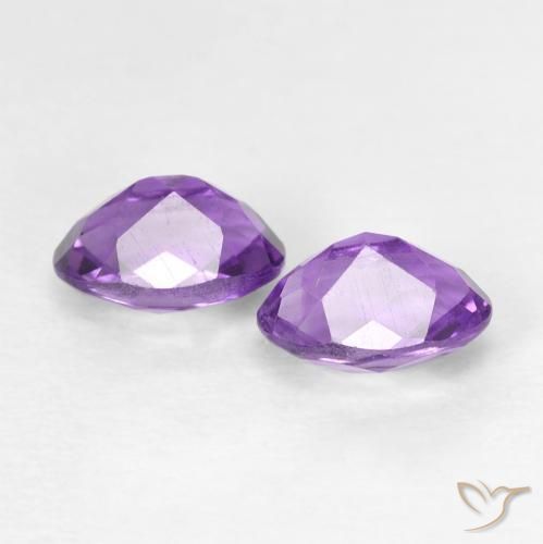 0.91克拉天然紫水晶，椭圆形，VVS-VS