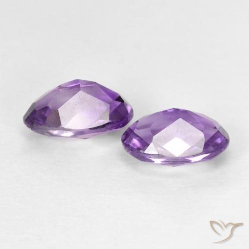 0.88克拉天然紫水晶，椭圆形，VVS-VS