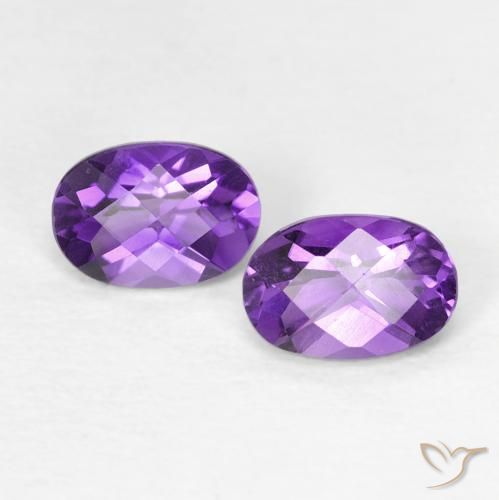 0.82克拉天然紫水晶，椭圆形，VVS-VS