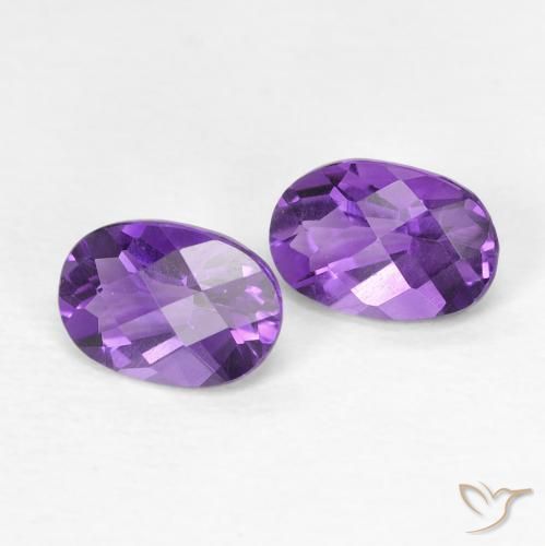 0.82克拉天然紫水晶，椭圆形，VVS-VS