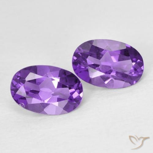0.86克拉天然紫水晶，椭圆形，VVS-VS