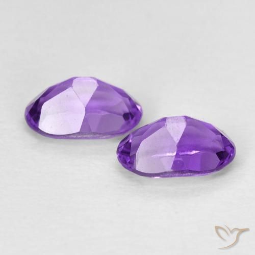 0.86克拉天然紫水晶，椭圆形，VVS-VS