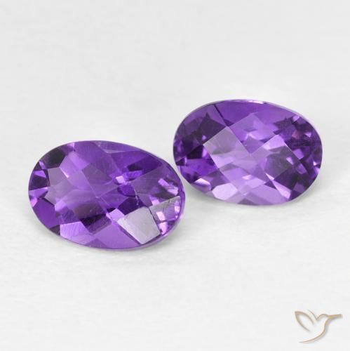 0.96ctw 天然 深紫罗兰色 紫水晶, 椭圆形, VVS-VS