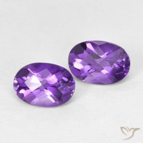 0.84克拉天然紫水晶，椭圆形，VS