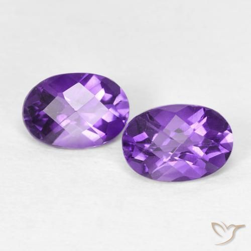 0.84克拉天然紫水晶，椭圆形，VS