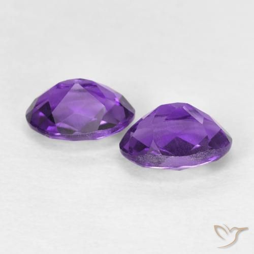 0.84克拉天然紫水晶，椭圆形，VS