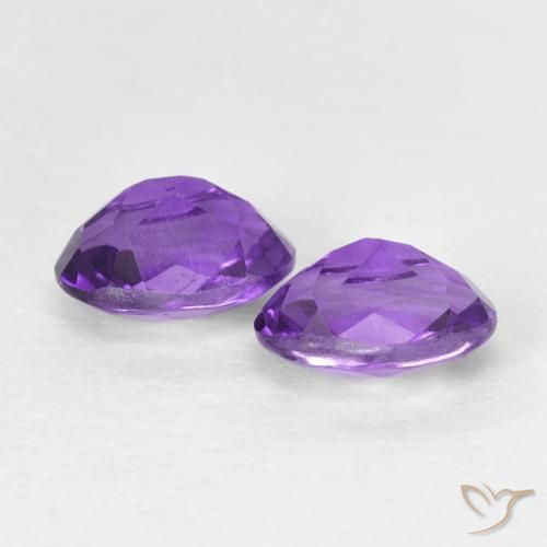 0.90克拉天然紫水晶，椭圆形，VS