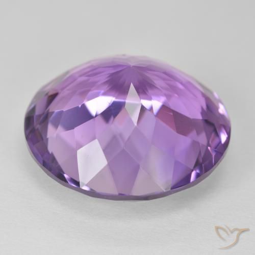 25.07克拉天然紫水晶，圆形的，VVS